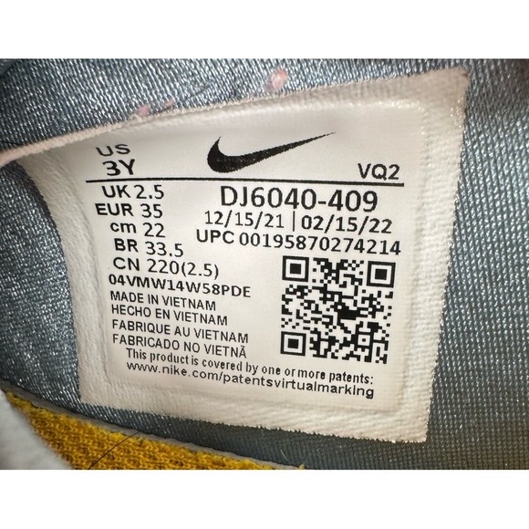 Nike Flex Runner 2 Aura University Gold Youth Slip On Sneakers Tennis Shoes 3Y - Picture 7 of 7